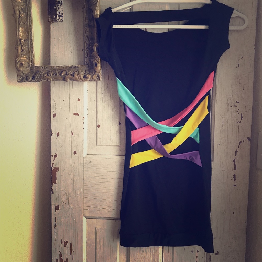 Black low backed dress